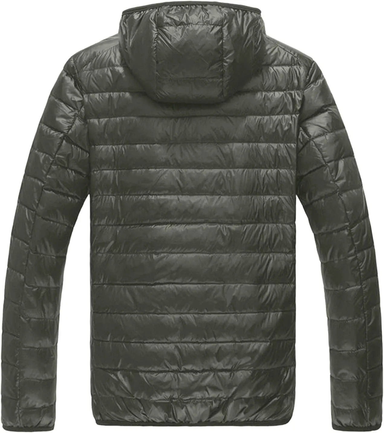 Bubble Jacket For Men With Hood Light Padded Packable Puffer Jacket Hooded Zip Up Lightweight Quilted Down Coat