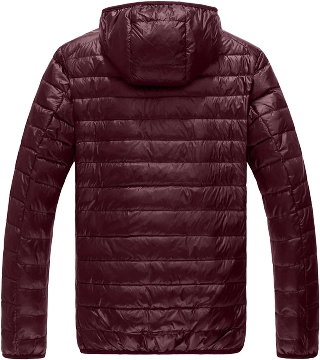 Bubble Jacket For Men With Hood Light Padded Packable Puffer Jacket Hooded Zip Up Lightweight Quilted Down Coat