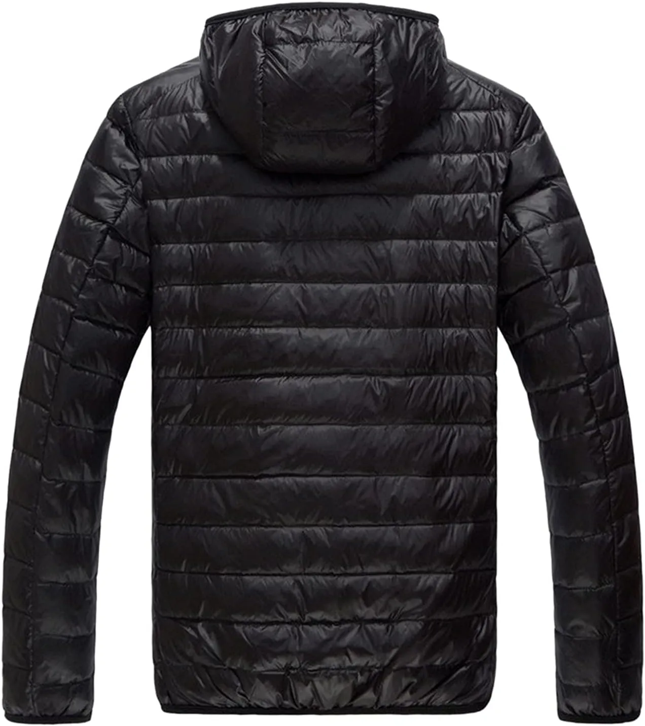 Bubble Jacket For Men With Hood Light Padded Packable Puffer Jacket Hooded Zip Up Lightweight Quilted Down Coat