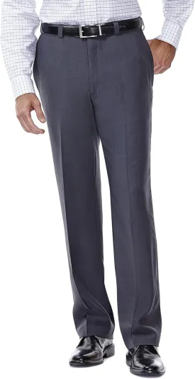 Haggar Men's E Clo Repreve Stria Classic Fit Flat Front Dress Pant