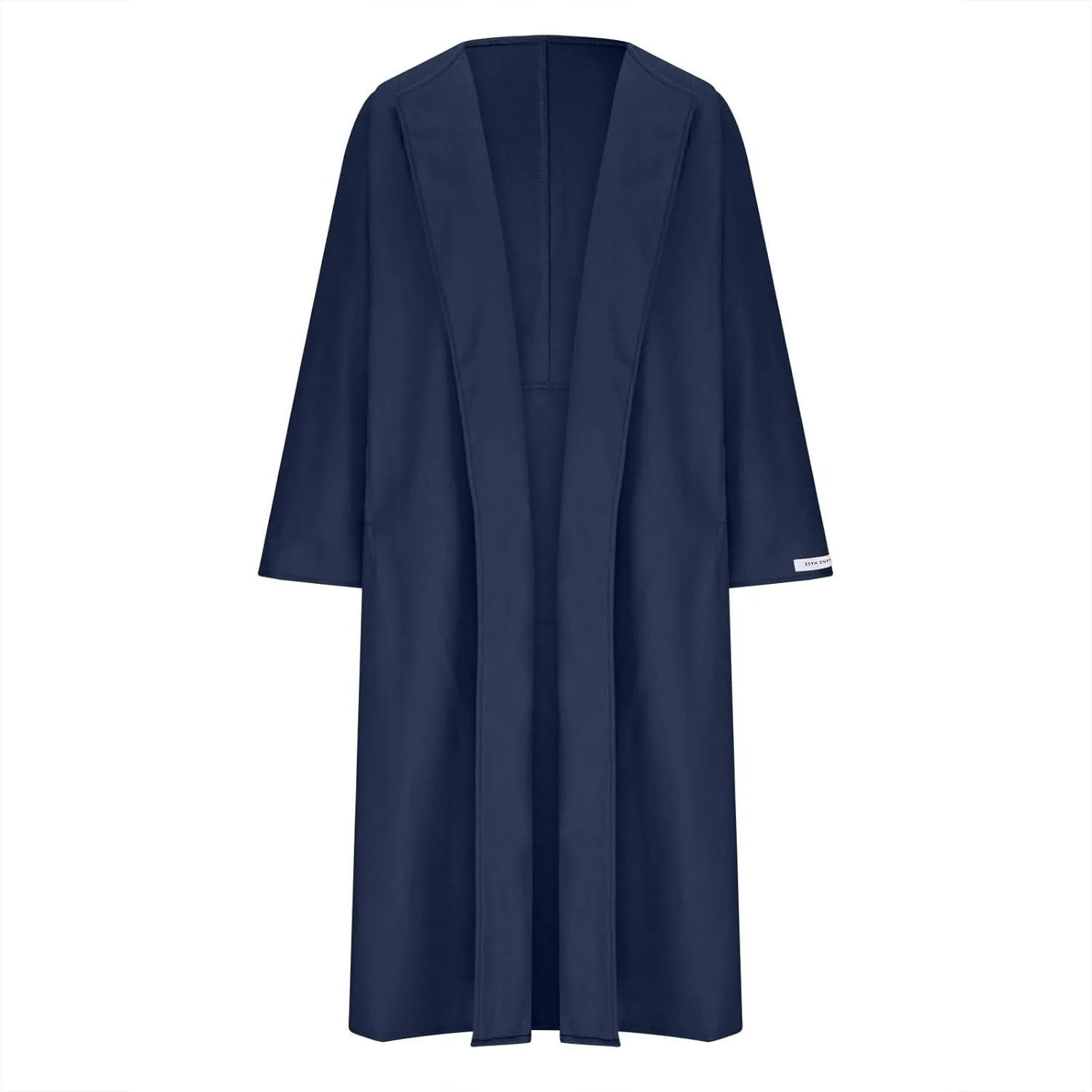 HGps8w Women's Collarless Wool Blend Trench Coat - Elegant Open Front Peacoat Cardigan Winter Jacket Overcoats with Pockets
