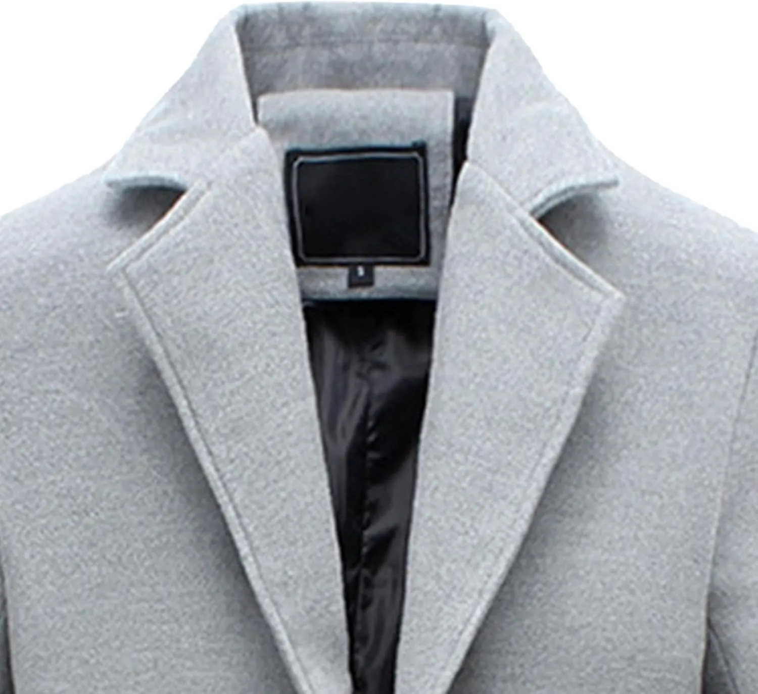JEShifangjiusu Men'S Trench Coat Long Wool Coat Winter Classic Overcoat Top Pea Coat Casual Business Cotton Blend Jacket