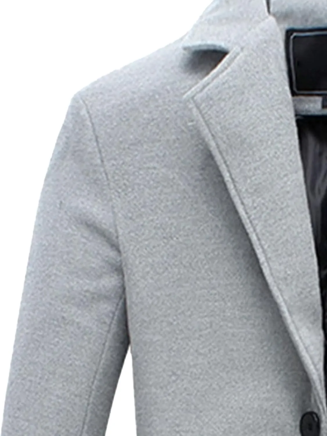 JEShifangjiusu Men'S Trench Coat Long Wool Coat Winter Classic Overcoat Top Pea Coat Casual Business Cotton Blend Jacket