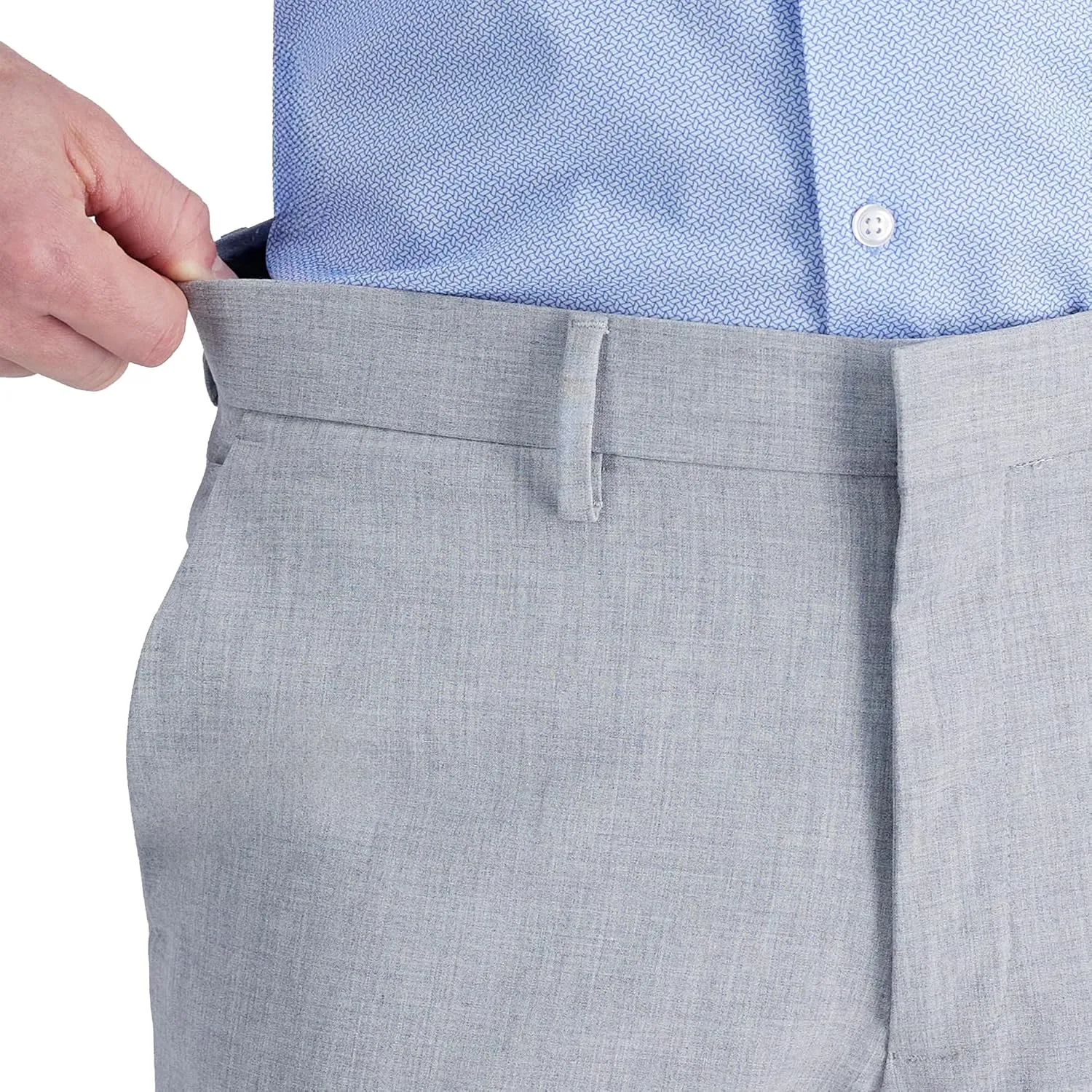 J.M. Haggar Men's 4 Way Stretch Slim Fit Flat Front Dress Pant