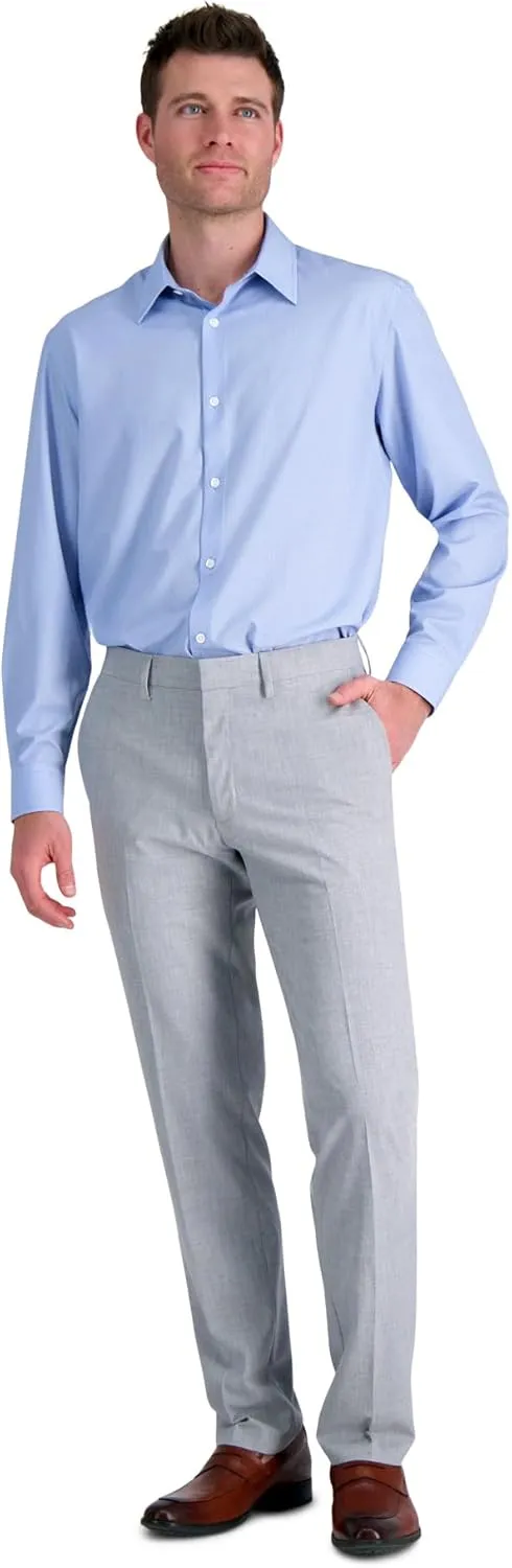 J.M. Haggar Men's 4 Way Stretch Slim Fit Flat Front Dress Pant