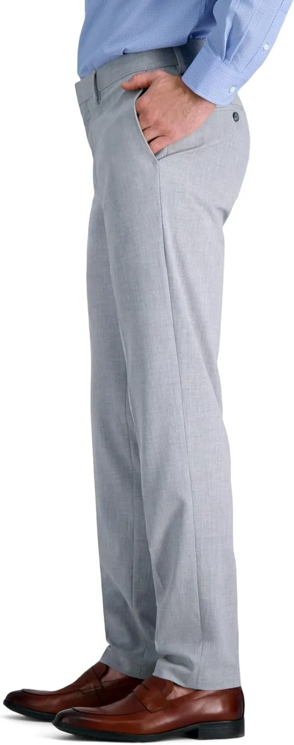 J.M. Haggar Men's 4 Way Stretch Slim Fit Flat Front Dress Pant