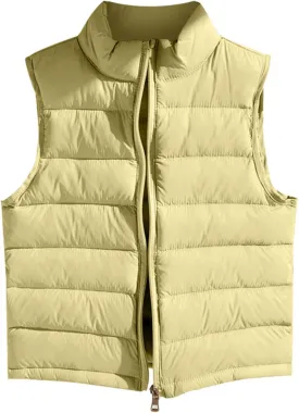 Kids Baby Girls&Boys Winter Puffer Vest Cute High Neck Vest Lightweight Quilted Puffer Sleeveless Jacket Outwear