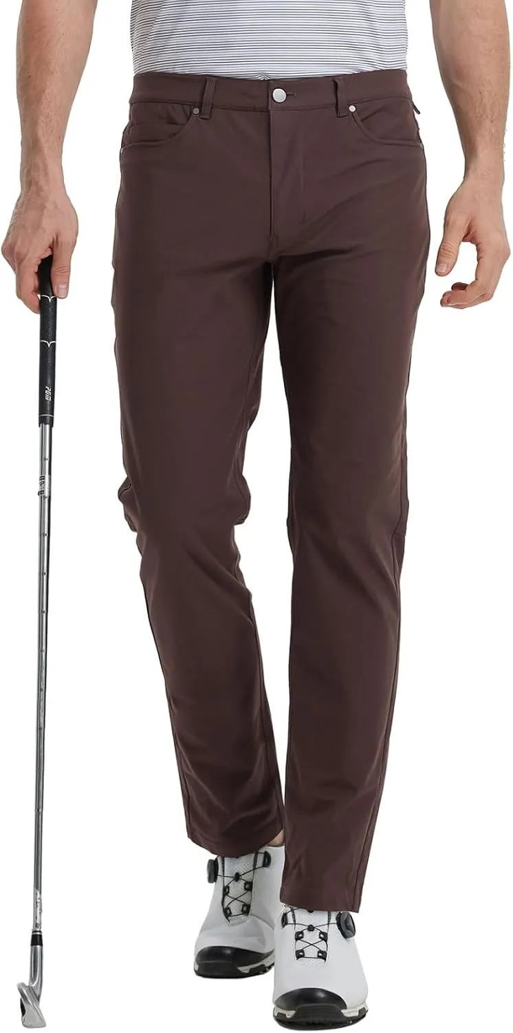 M MAELREG Golf Pants for Men Lightweight Moisture Wicking Business - 30"/32"/34" Stretch Flat Front Casual Dress Pant for Men