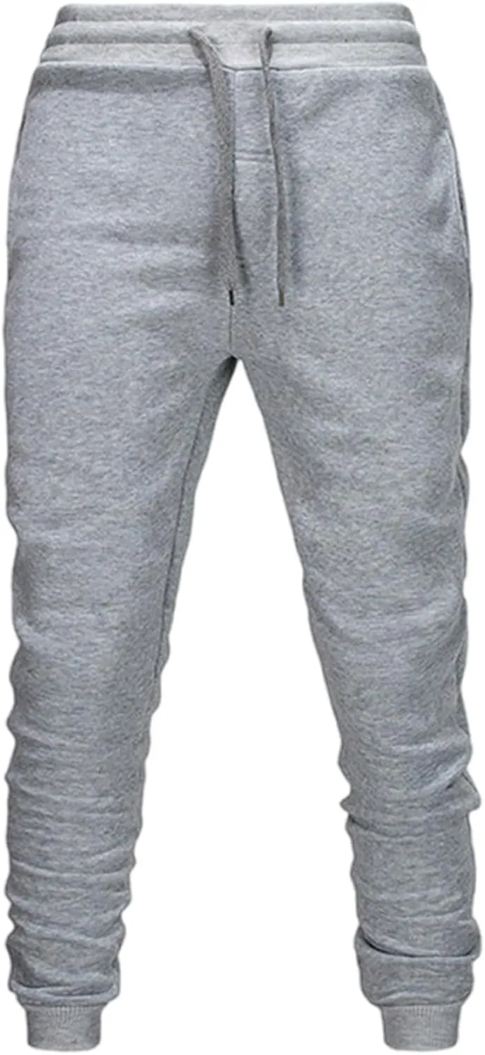 Men's Joggers Sweatpants Athletic Yoga Pants Casual Loose Fit Running Sweat Pant with Elastic Waistband Drawstring