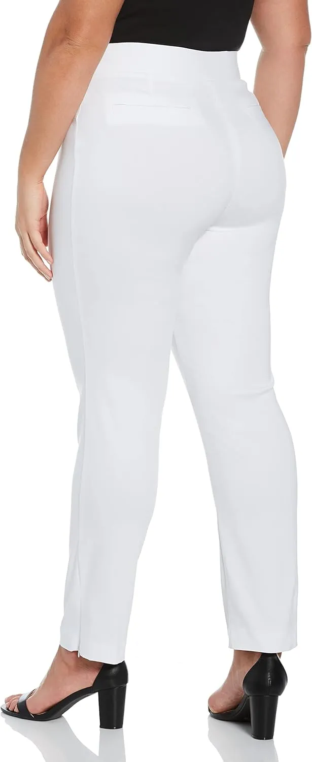 Rafaella Women's Plus Size Dress Pants with Pull-On Waistband, Supreme Stretch, 31" Inseam, Flat Front, Comfort Fit