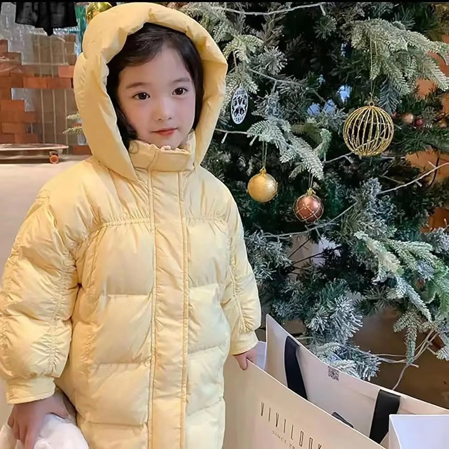 Toddler Baby Boy Girls Down Parka Hooded Winter Coat Spring Puffer Jacket Long Padded Overcoat Down Coat